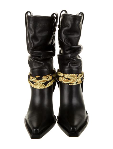 versace leather quality|Versace leather boots.